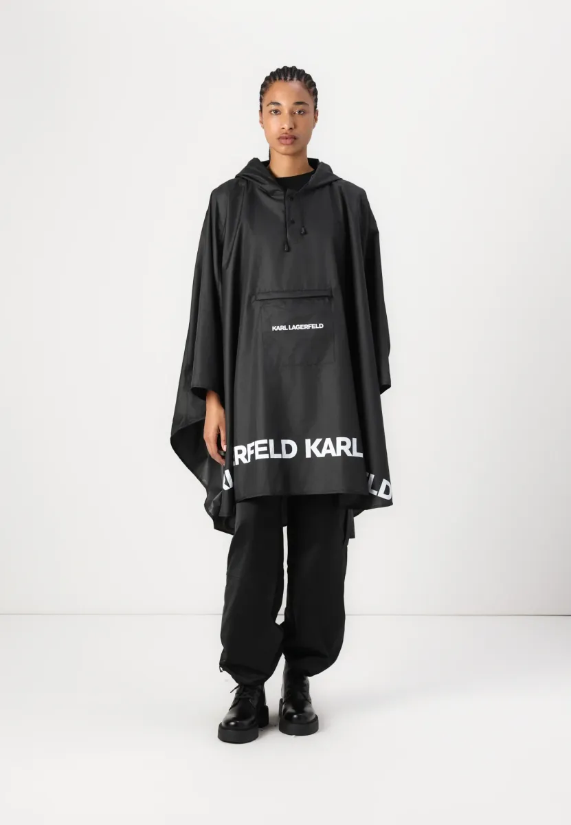 ESSENTIAL PACKABLE PONCHO - Parka - black
