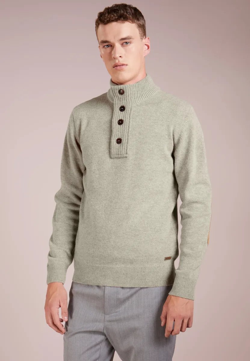 ESSENTIAL PATCH JUMPER - Strickpullover - stone