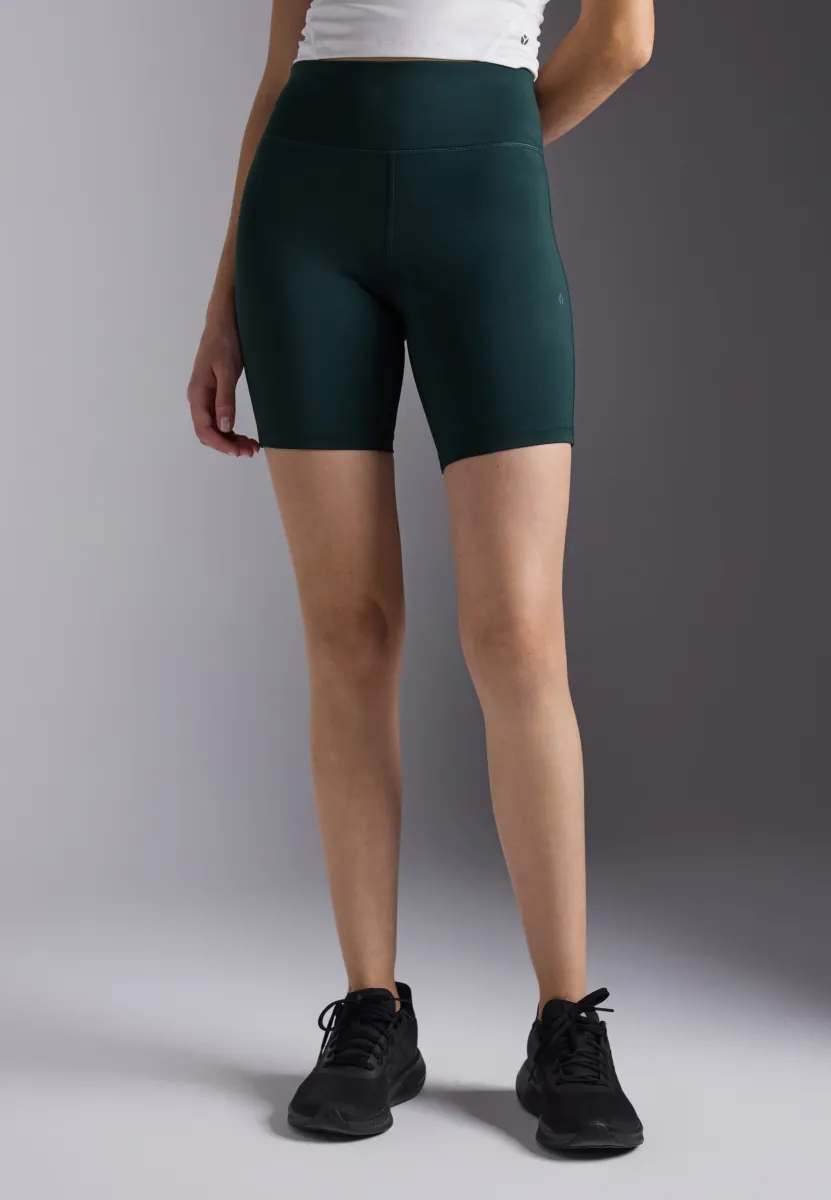 ESSENTIAL QUICK DRY MID LENGTH HIGH RISE CYCLING SHORTS - Tights - dark green