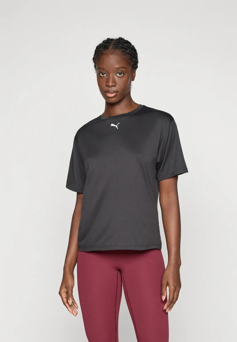 ESSENTIAL RELAXED TEE - Sport T-Shirt - black