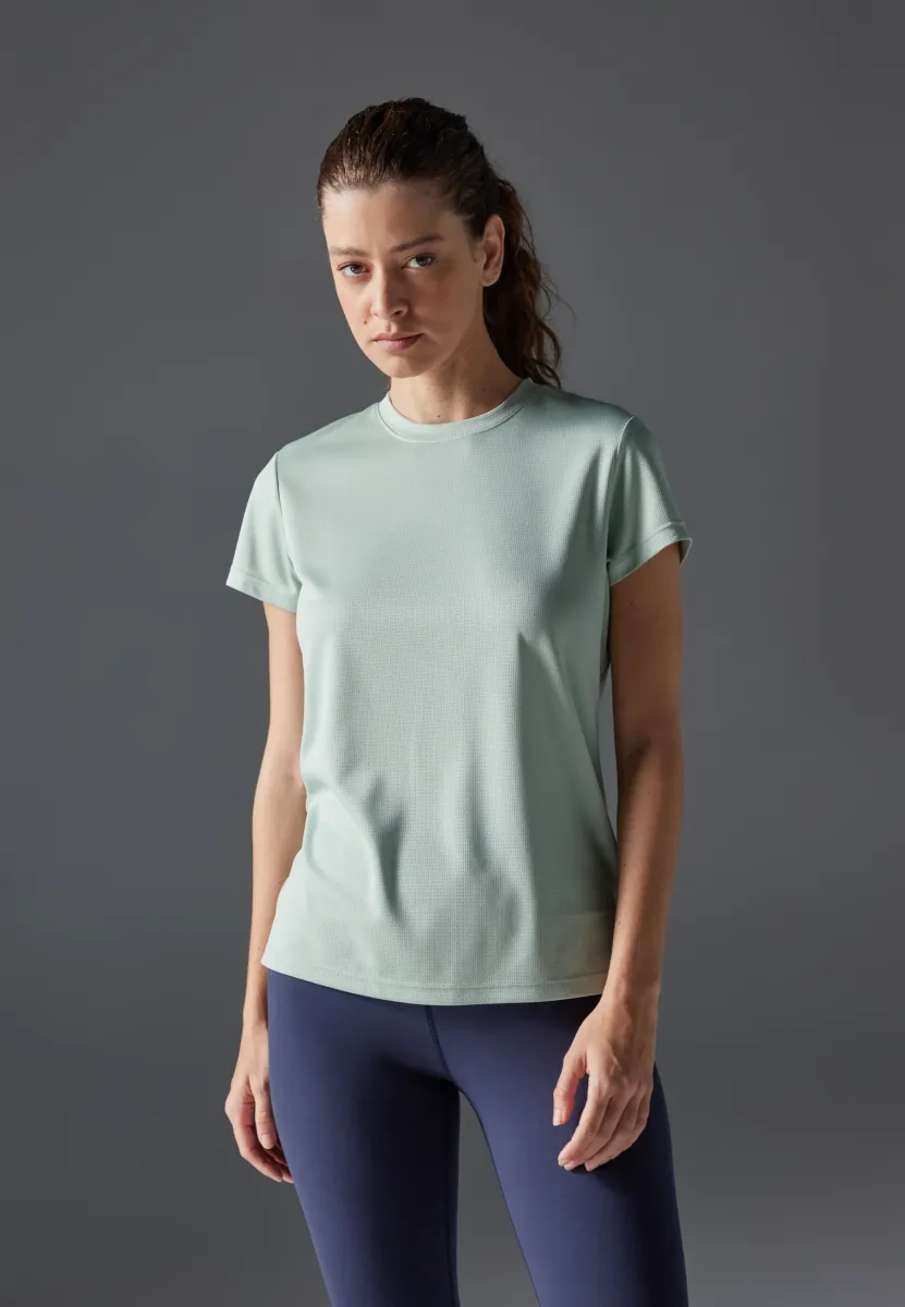 ESSENTIAL SHORT SLEEVE SPORTS T SHIRT WITH REFLECTIVE STRIP - T-Shirt basic - mint