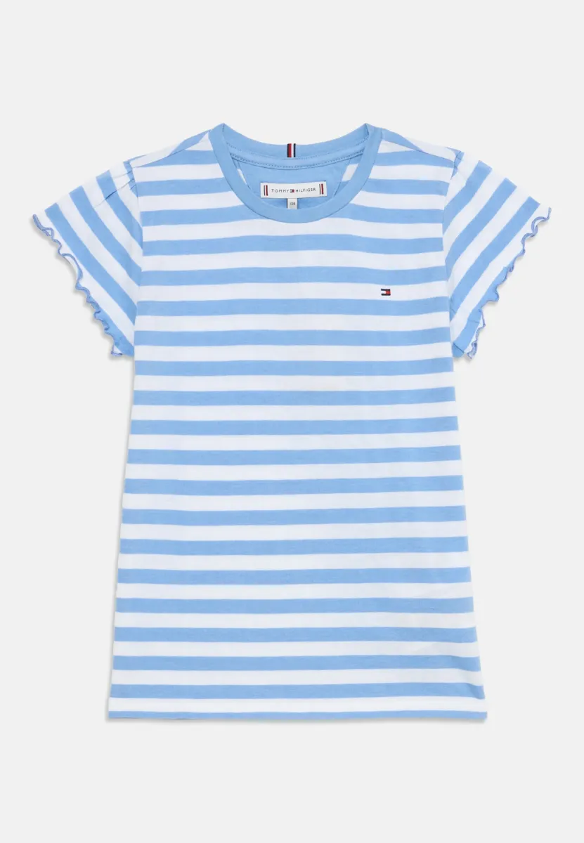 ESSENTIAL STRIPE RUFFLE - T-Shirt print - cloudy blue