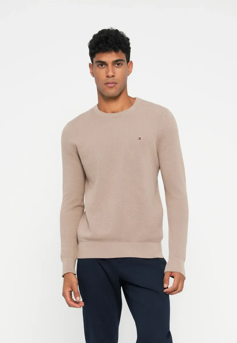 ESSENTIAL STRUCTURE CREW NECK - Strickpullover - coastal taupe