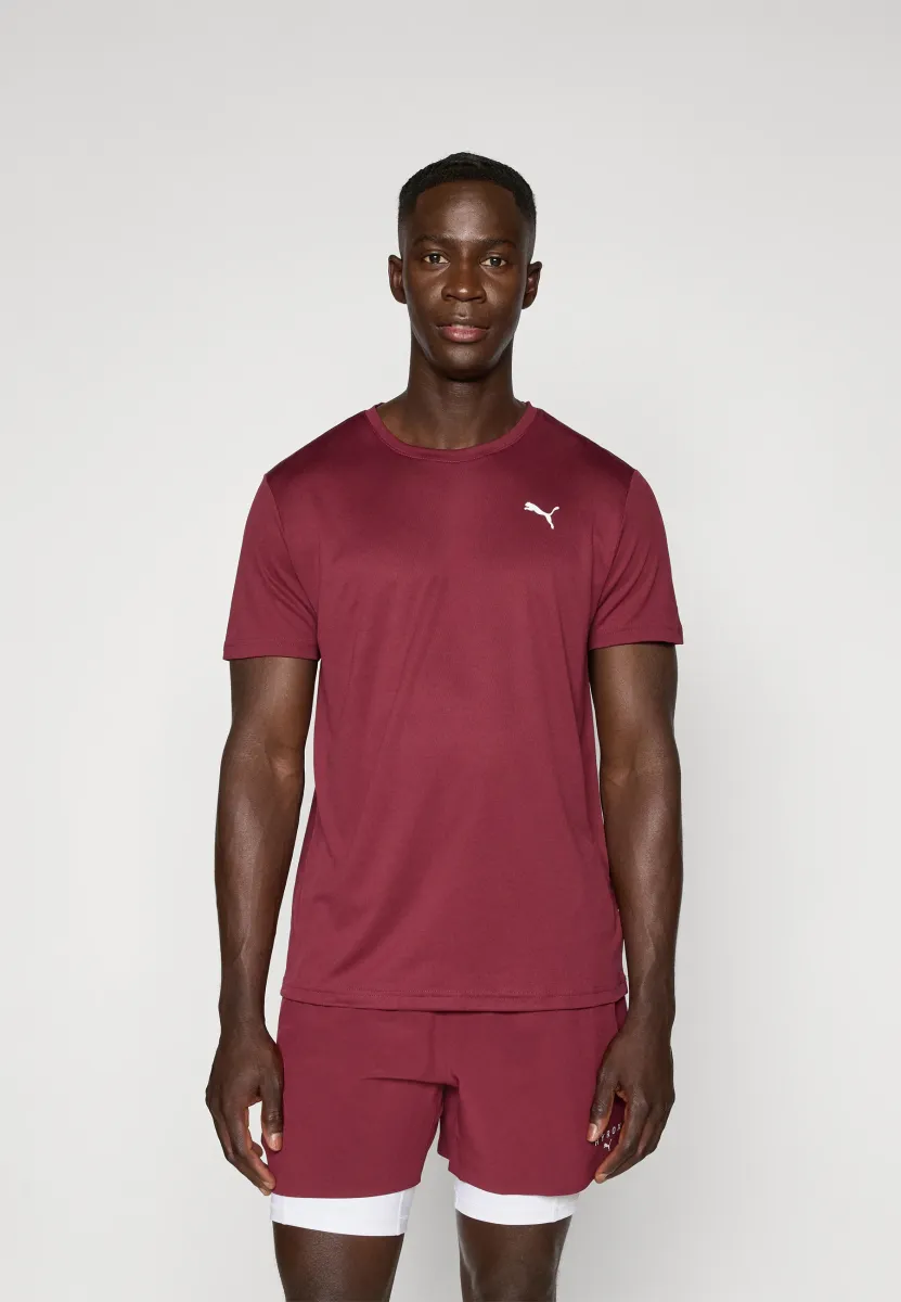 ESSENTIAL TEXTURE TEE - Sport T-Shirt - ruby shimmer