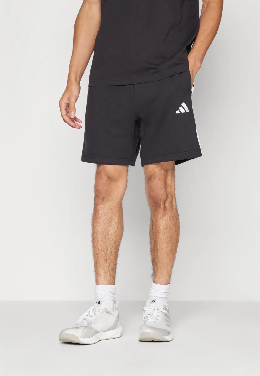 ESSENTIAL THREE STRIPES SHORT - Kurze Sporthose - black/white