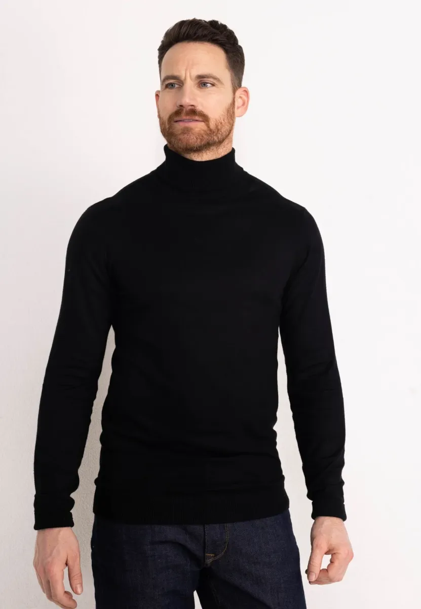 ESSENTIAL TURTLENECK - Strickpullover - black
