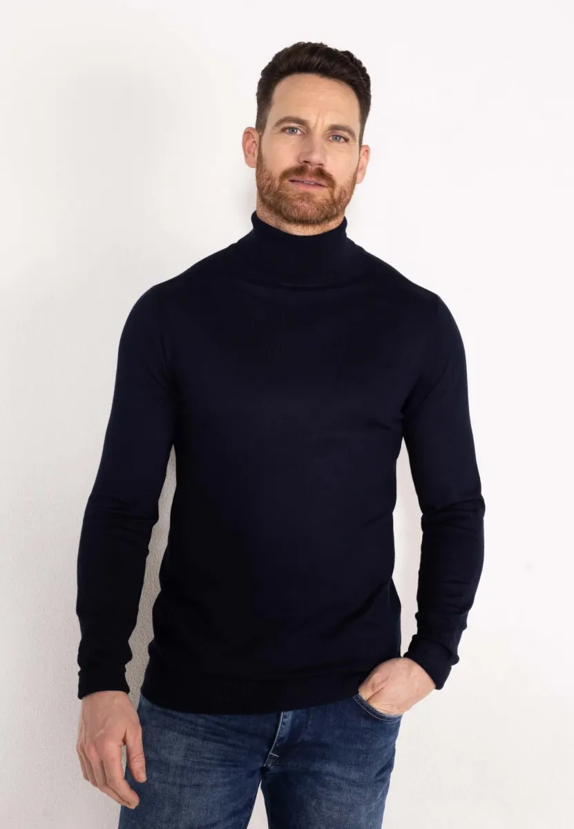 ESSENTIAL TURTLENECK - Strickpullover - midnight navy