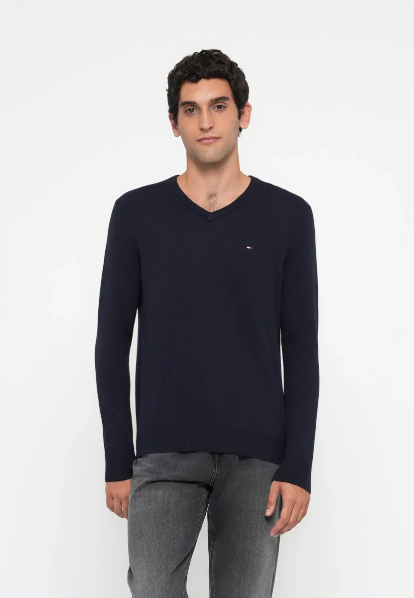 ESSENTIAL V NECK - Strickpullover - desert sky