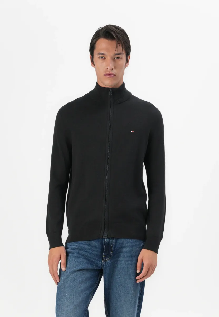 ESSENTIAL ZIP THRU - Strickjacke - black
