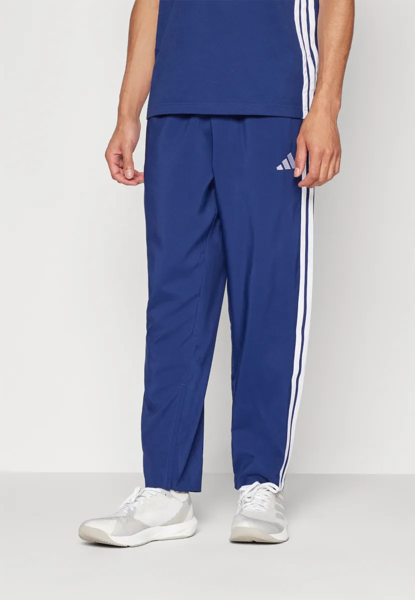 ESSENTIALS 3-STRIPES STANFORD OPEN HEM - Jogginghose - dark blue/white