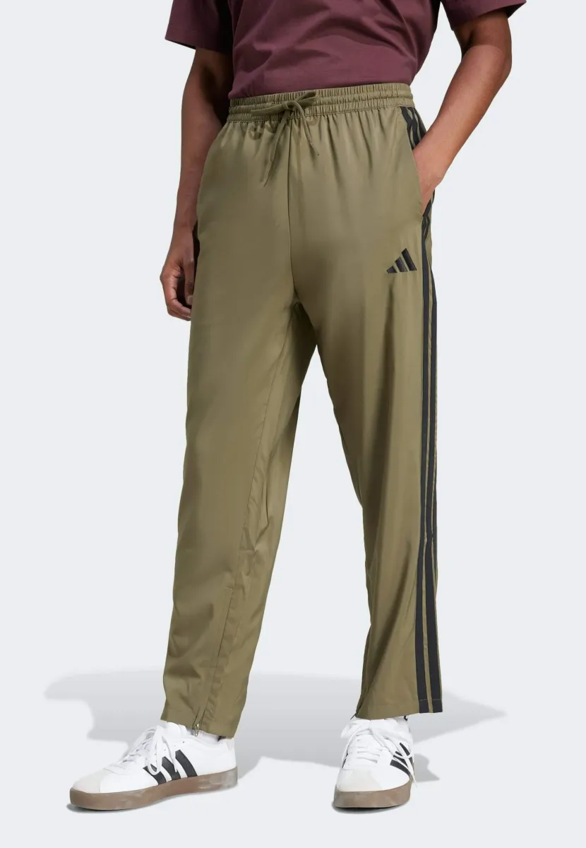 ESSENTIALS 3-STRIPES STANFORD OPEN HEM - Jogginghose - olive strata   black