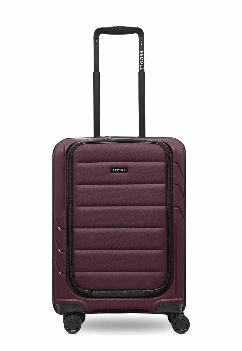 ESSENTIALS 4-ROLLEN KABINENTROLLEY  SOFT-POCKET LAPTOPFACH - Boardcase - burgundy