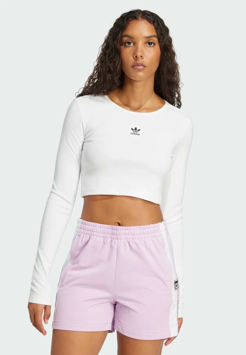 ESSENTIALS CROP - Langarmshirt - white
