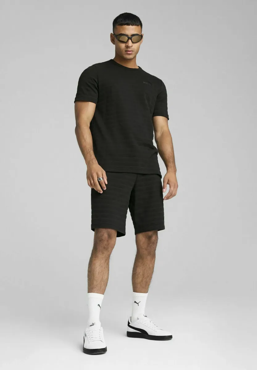 ESSENTIALS ELEVATED STRUKTURIERTES - T-Shirt basic - black