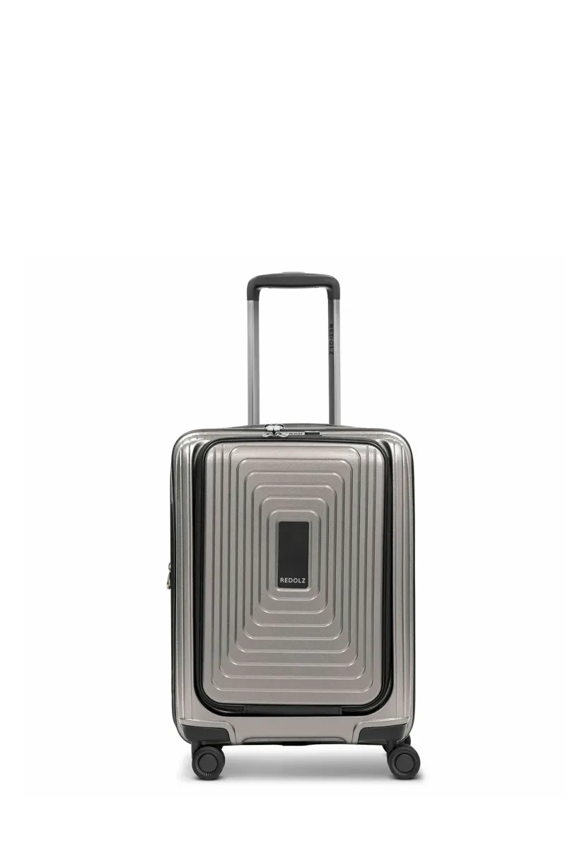 ESSENTIALS KABINEN LAPTOPFACH MIT DEHNFALTE - Trolley - coffee grey metallic