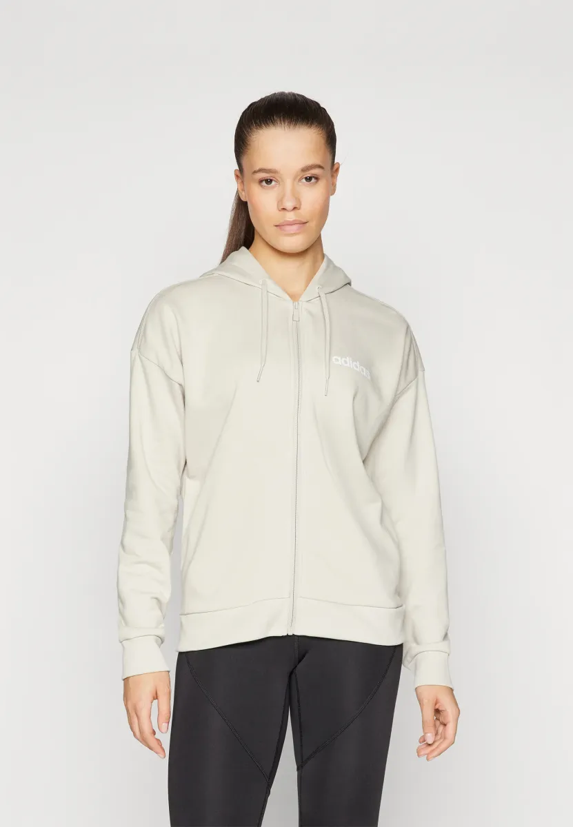 ESSENTIALS LINEAR FULL-ZIP - Sweatjacke - alumina/white