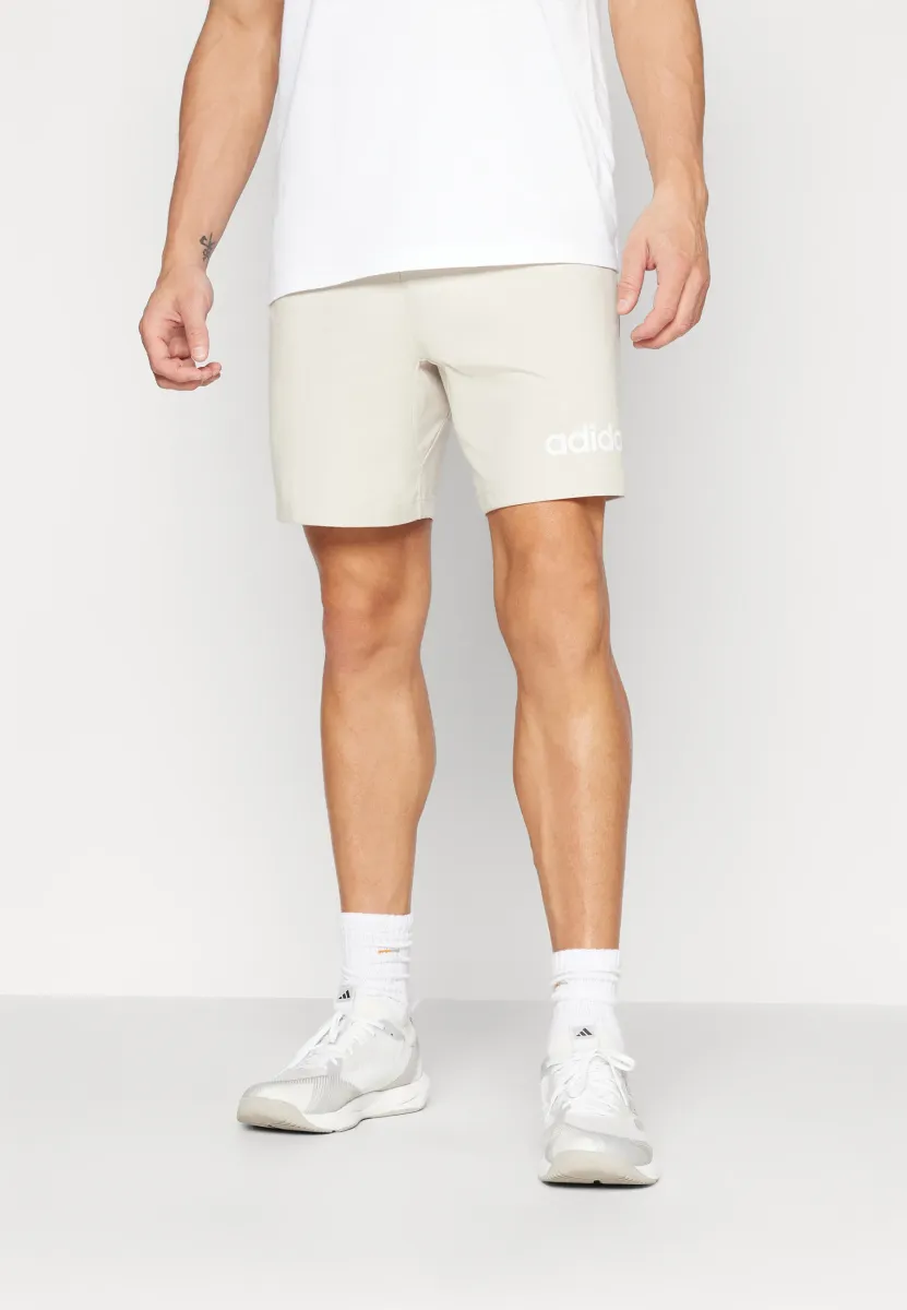 ESSENTIALS LINEAR SINGLE SHORT - Kurze Sporthose - alumina/white