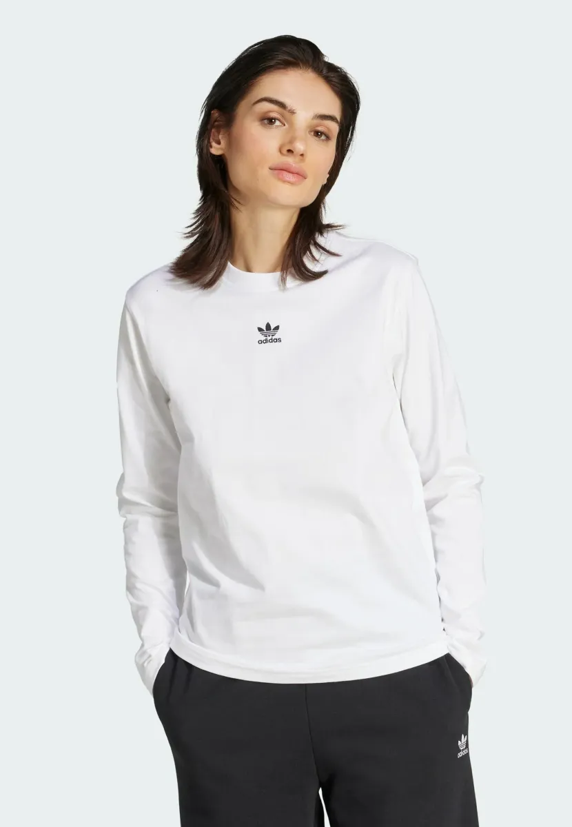 ESSENTIALS LONG SLEEVE TEE - Langarmshirt - white