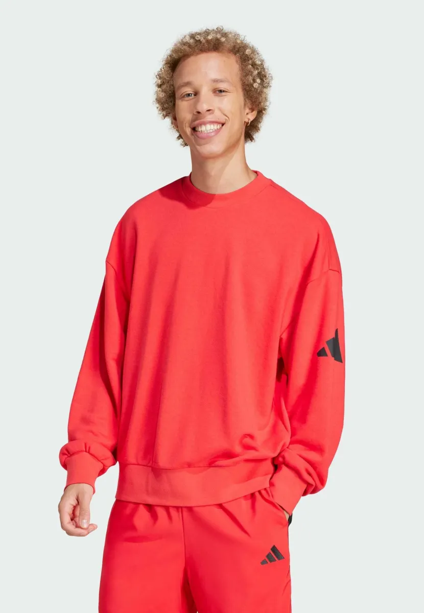 ESSENTIALS LOOSE FIT 3 BAR - Sweatshirt - pure ruby black