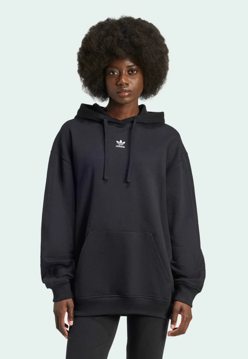 ESSENTIALS LOOSE - Kapuzenpullover - black