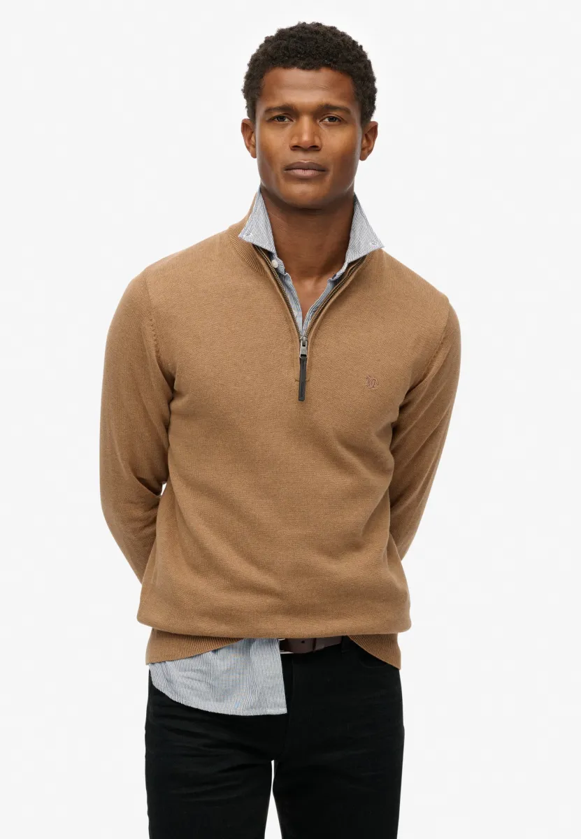 ESSENTIALS - Strickpullover - brown marl