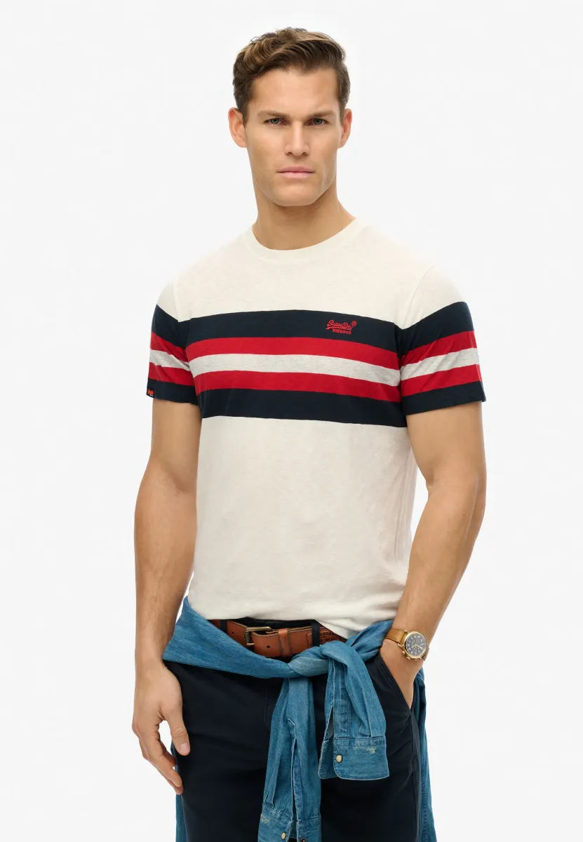 ESSENTIALS STRIPE - T-Shirt print - brilliant white chest stripe