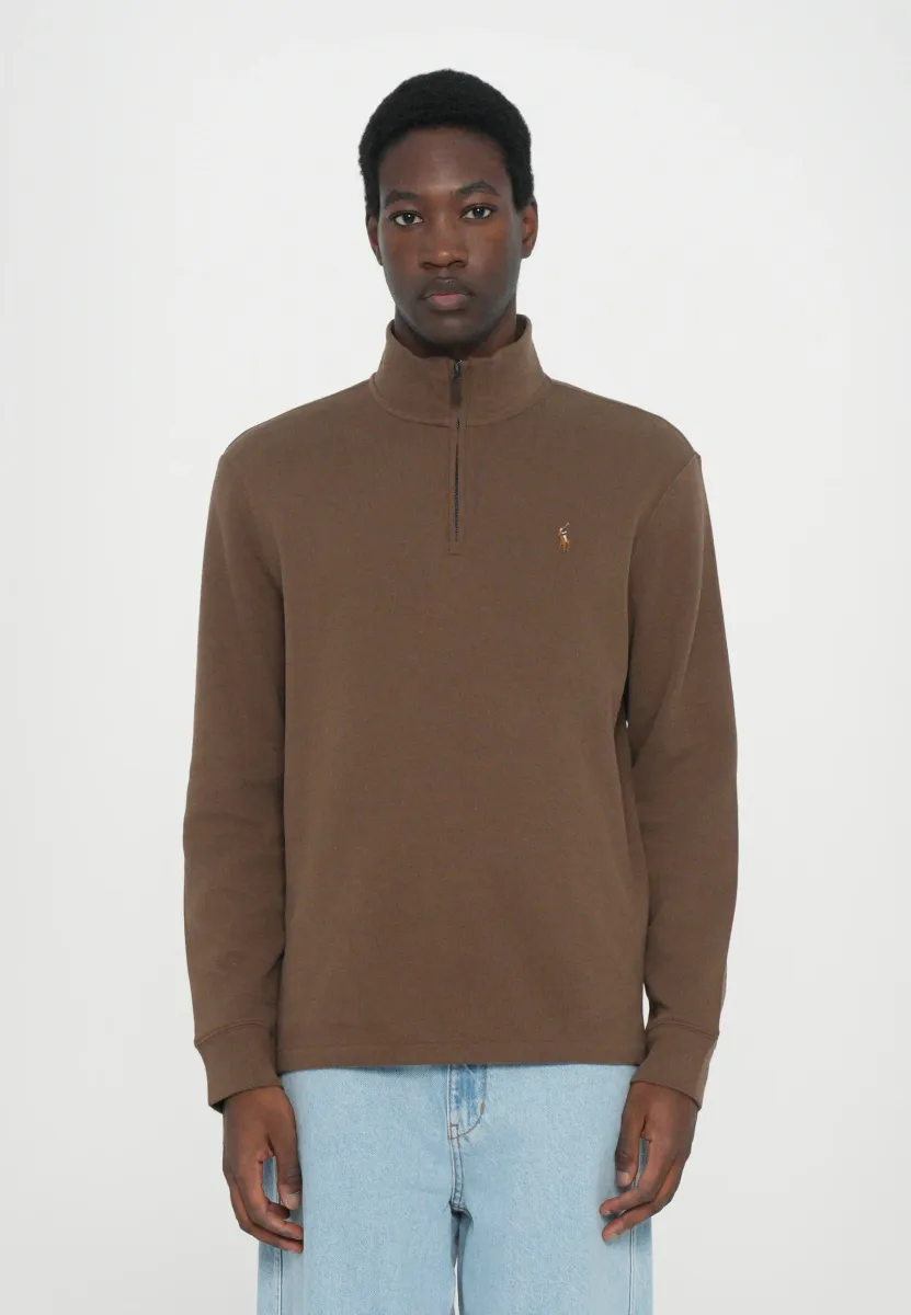 ESTATE RIB QUARTER ZIP PULLOVER - Strickpullover - chestnut