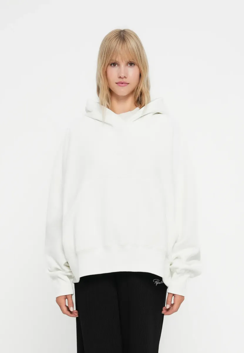 ESTELA OVERSIZED INSIDE-OUT - Kapuzenpullover - washed warm white