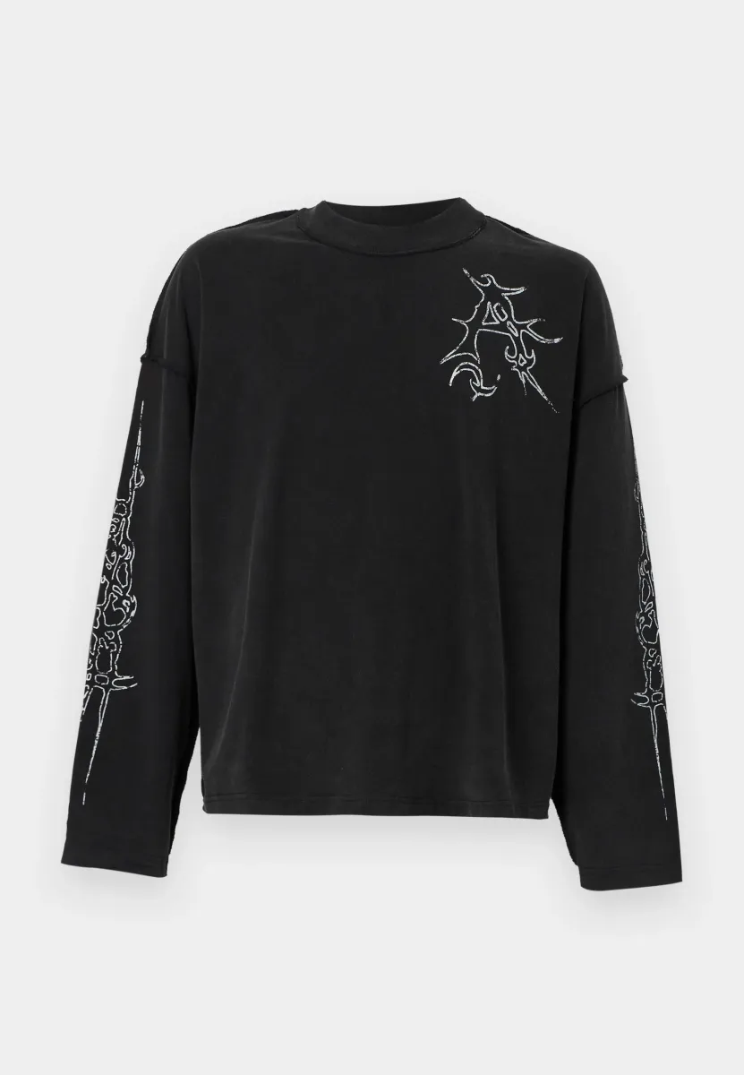 ETHNIC LONG SLEEVE UNISEX - Langarmshirt - black
