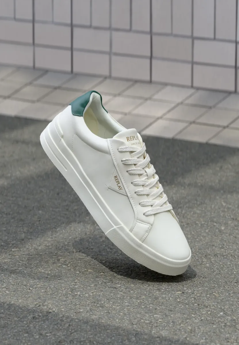 EVAN CLASS - Sneaker low - off white/green
