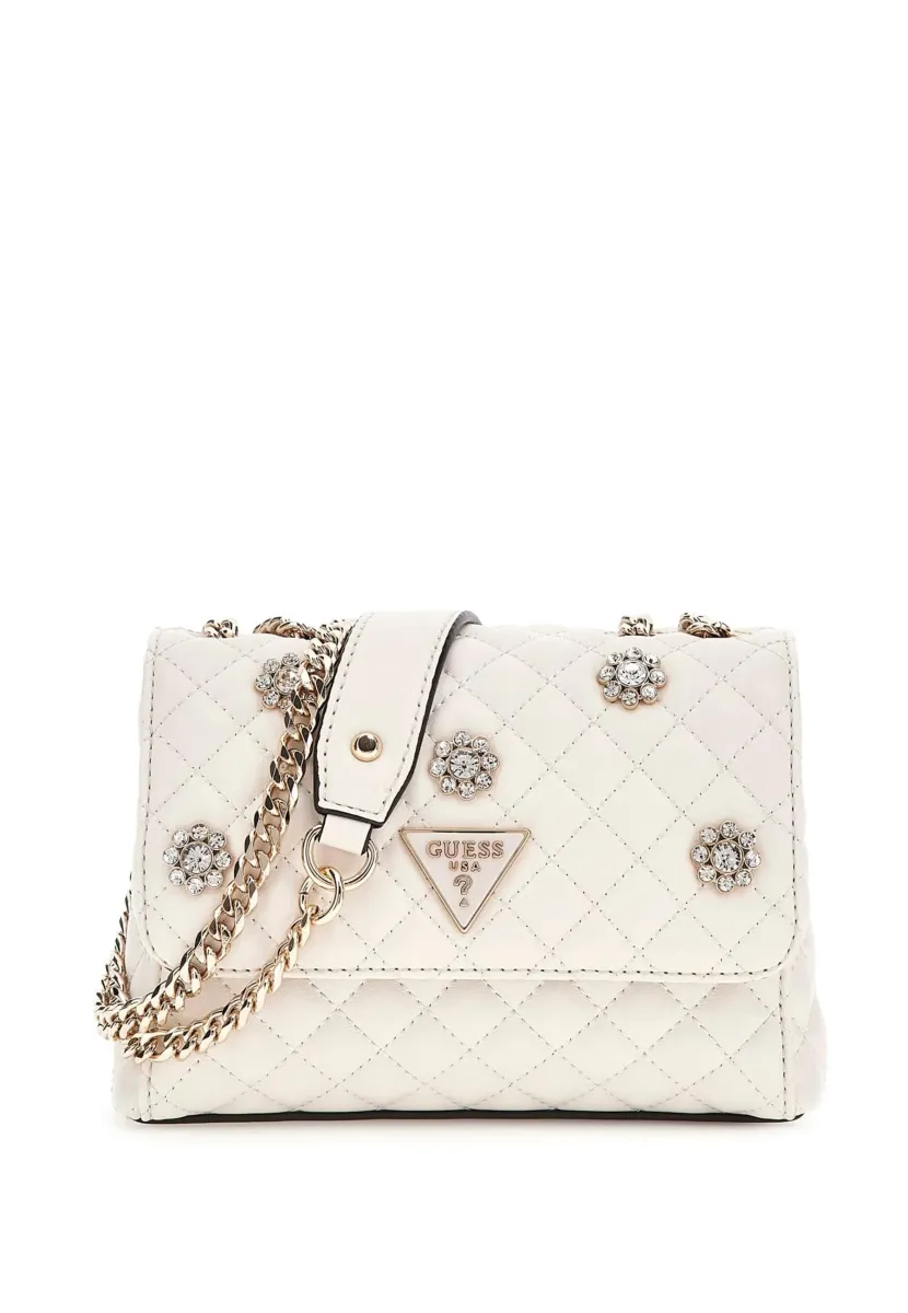 EVERLEE MIT BLUMEN UND APPLIKATIONEN - Umhängetasche - weiß