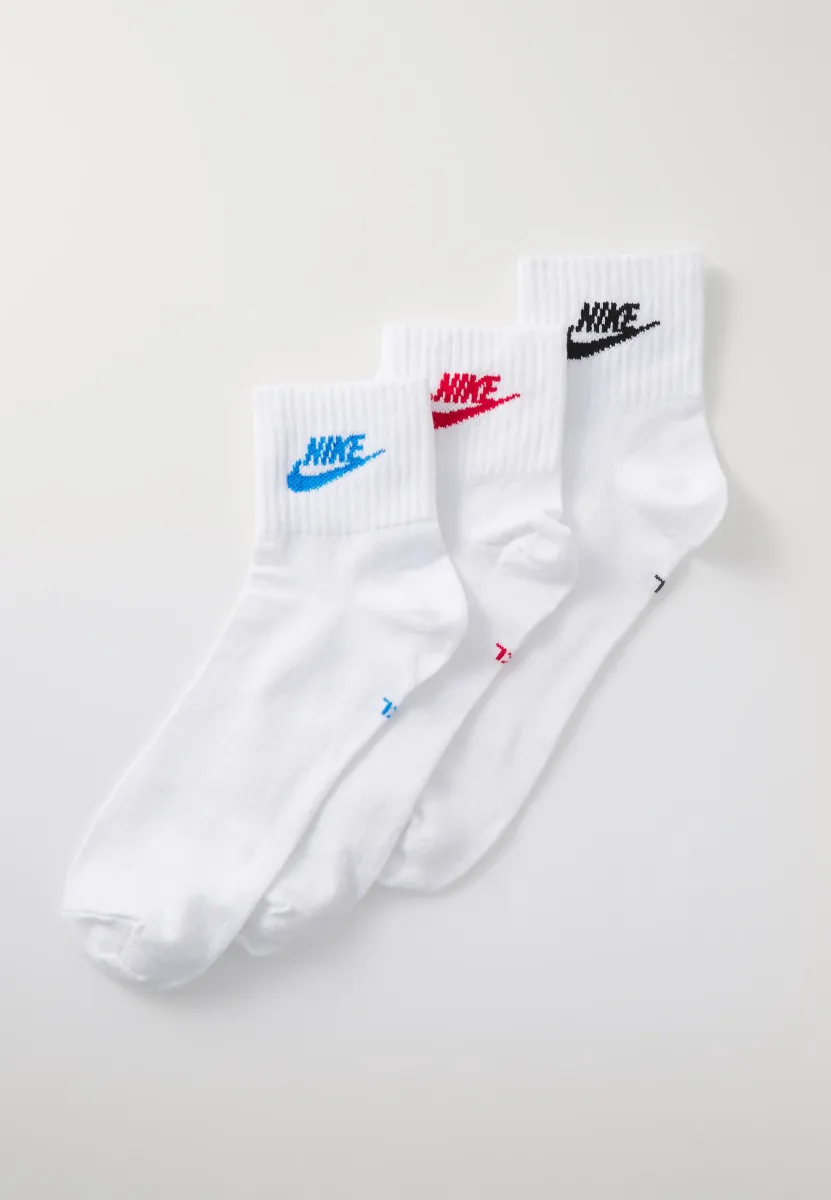 EVERYDAY ESSENTIAL ANKLE UNISEX 3 PACK - Socken - white/university red/light photo blue/black