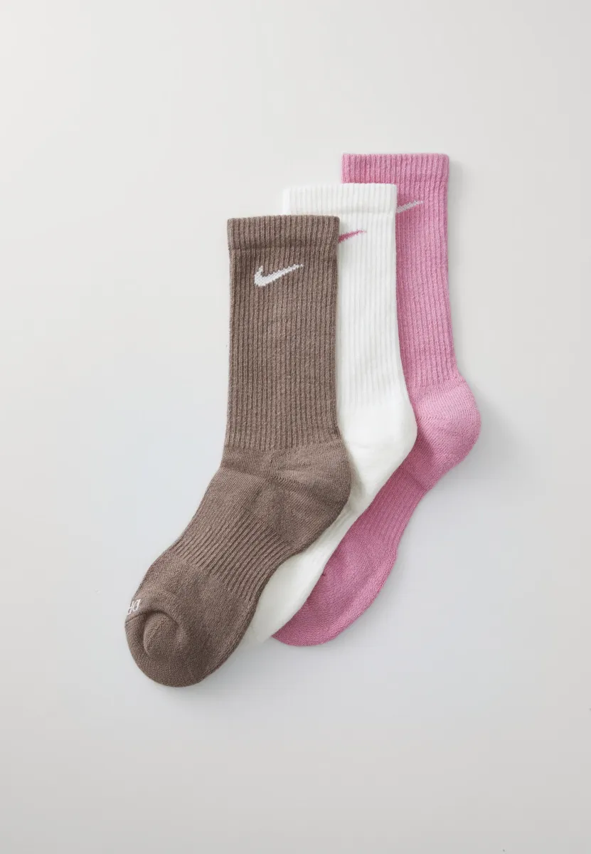 EVERYDAY PLUS CUSH CREW UNISEX 3 PACK - Sportsocken - elemental pink/sail/mink brown