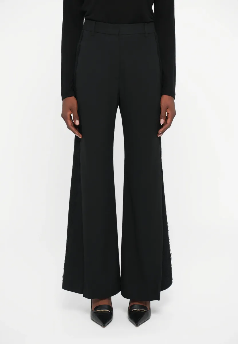 EVIE TROUSERS - Stoffhose - black