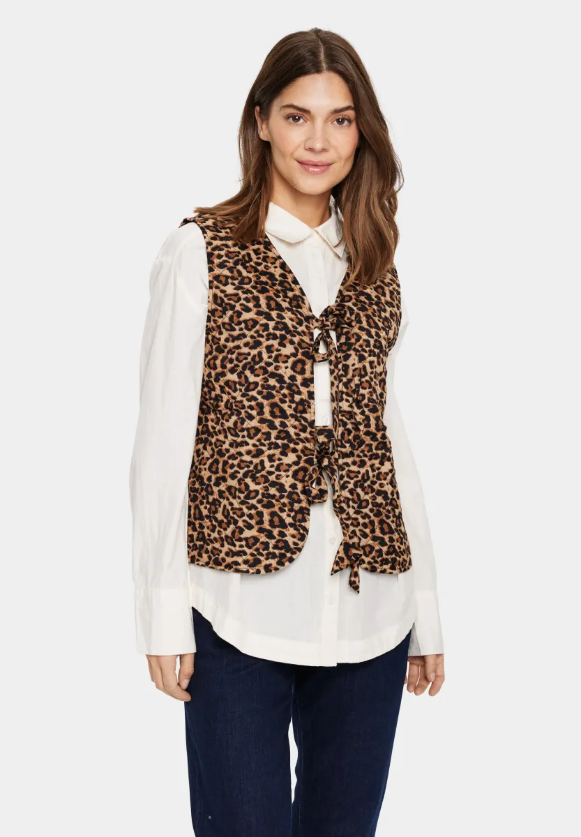 EVITTA QUILT - Weste - black reg leo