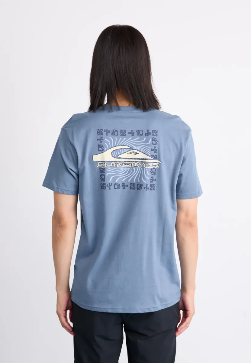 EVO BORDER LINES - T-Shirt print - blue