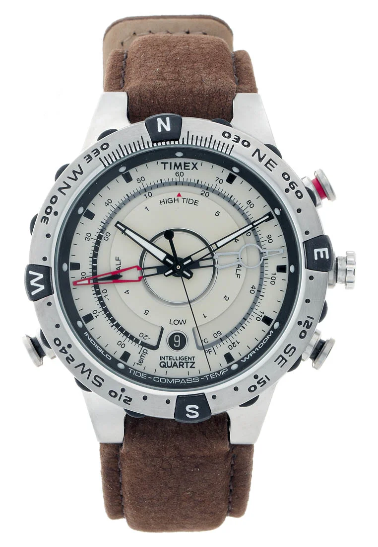 EXPEDITION NORTH® TIDE TEMP COMPASS - Uhr - braun- und silberfarben