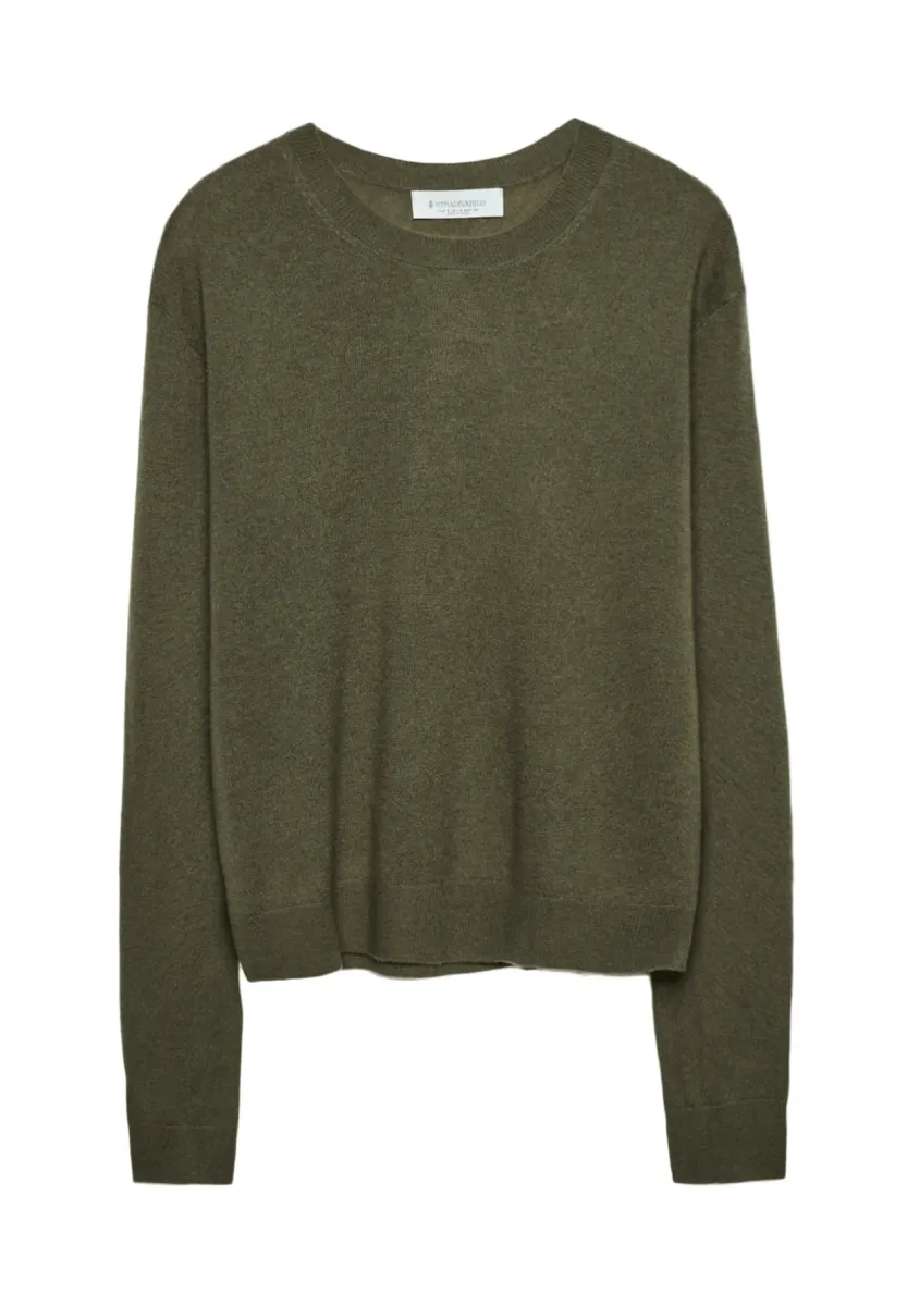 EXTRA SOFT TEXTURE SWEATER - Strickpullover - khaki
