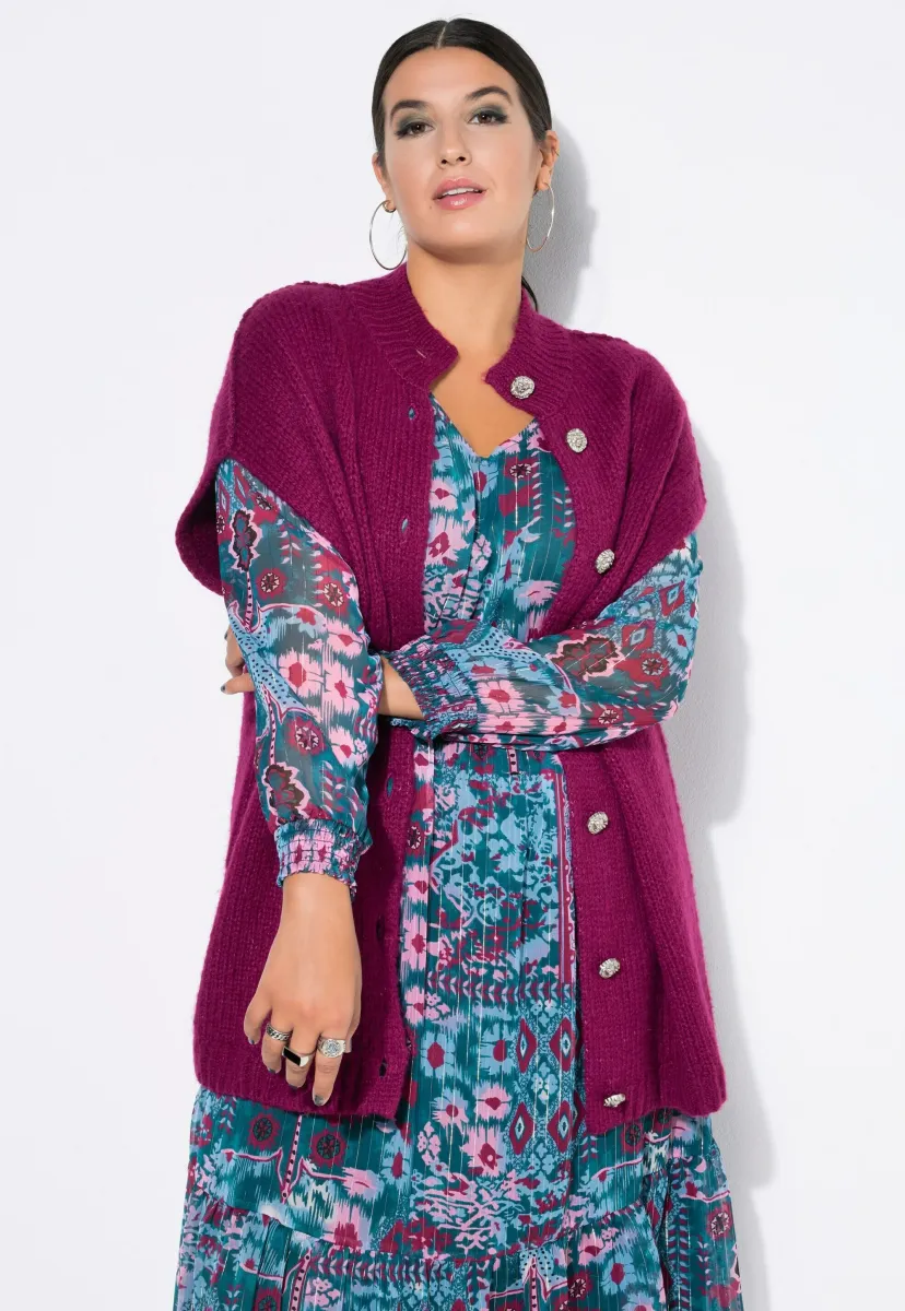 EXTRA  - Strickjacke - blackberry