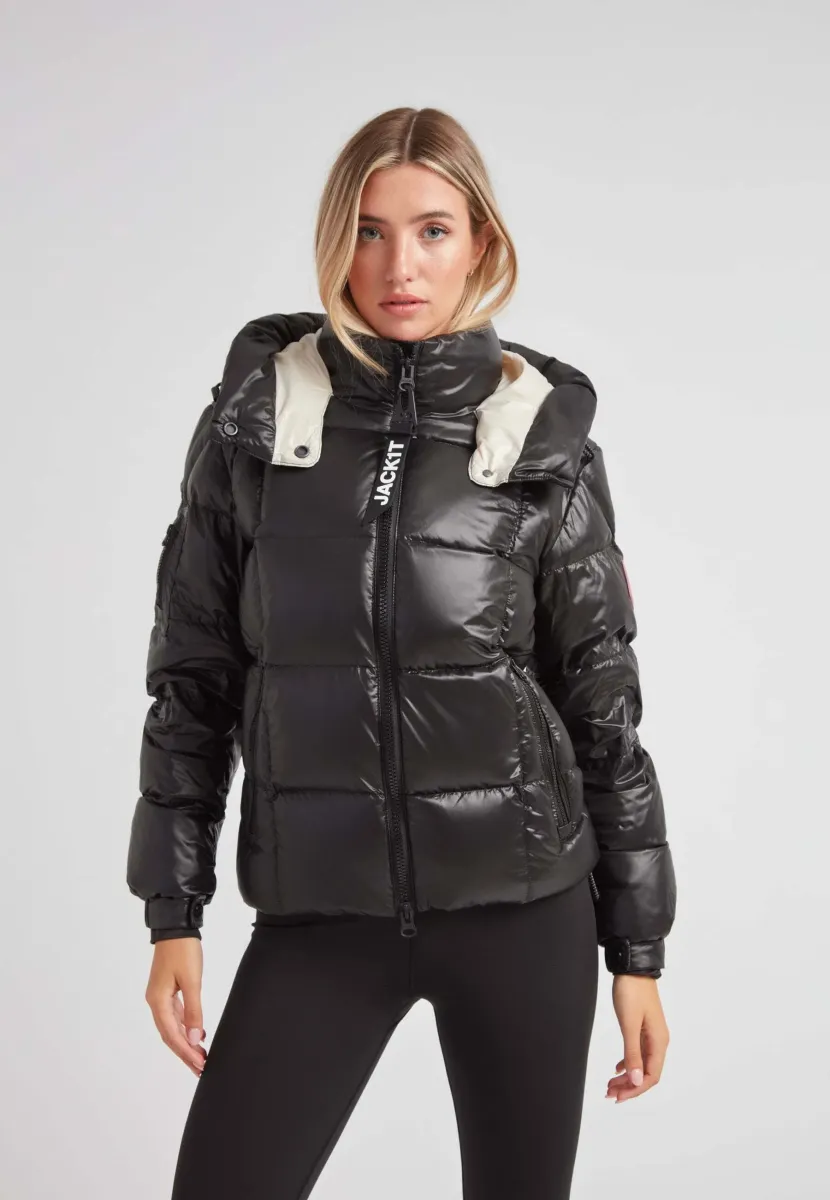 EZ BOXED PUFFER RACER - Daunenjacke - black shine