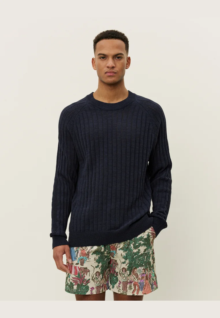 FABIAN CREWNECK - Strickpullover - dark navy