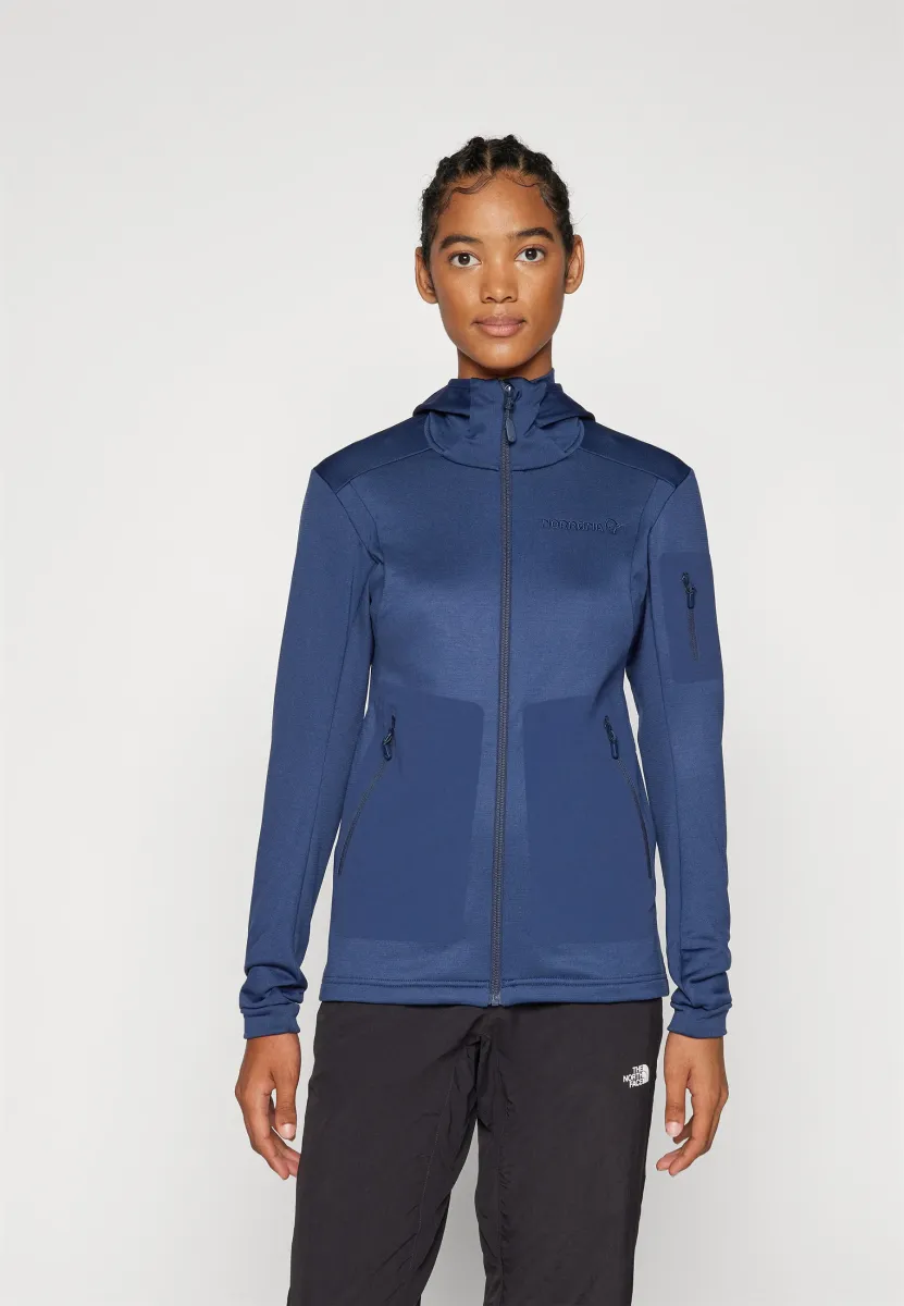 FALKETIND WARM STRETCH HOOD - Trainingsjacke - indigo night