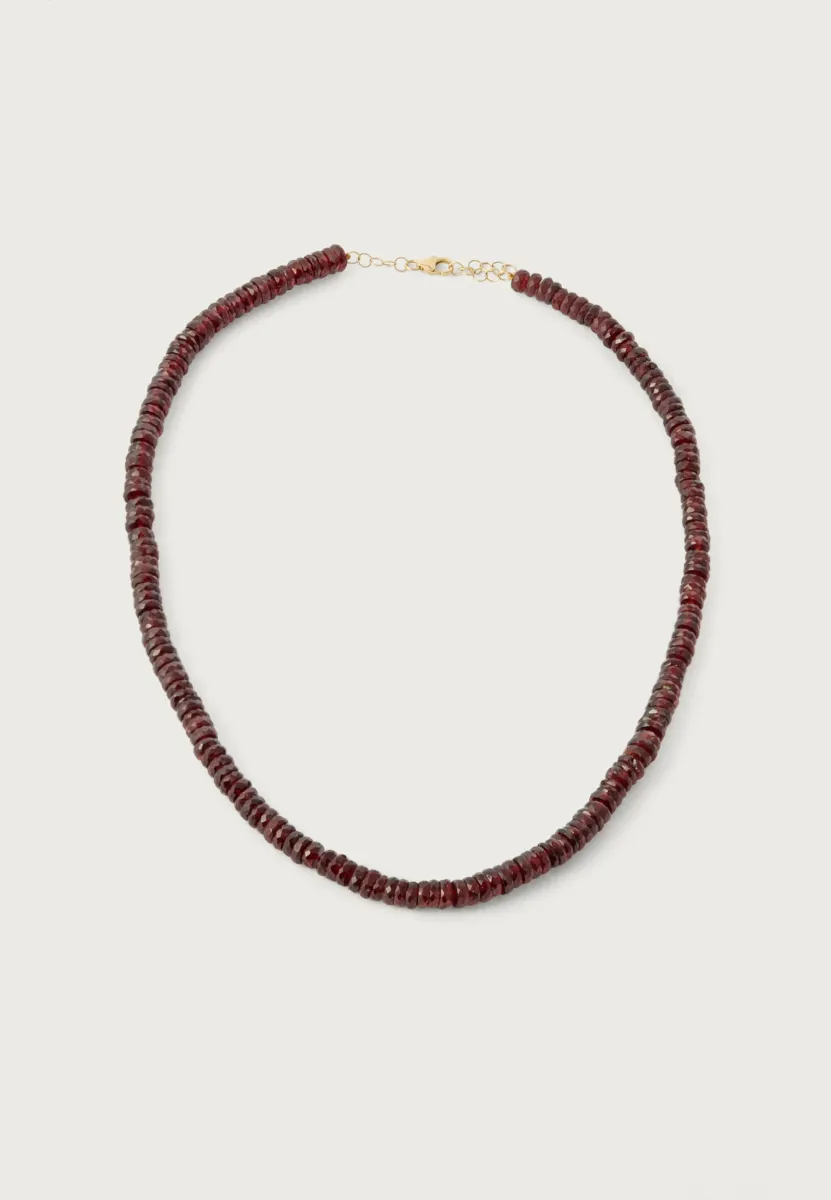 FANCY CUT NECKLACE - Halskette - red