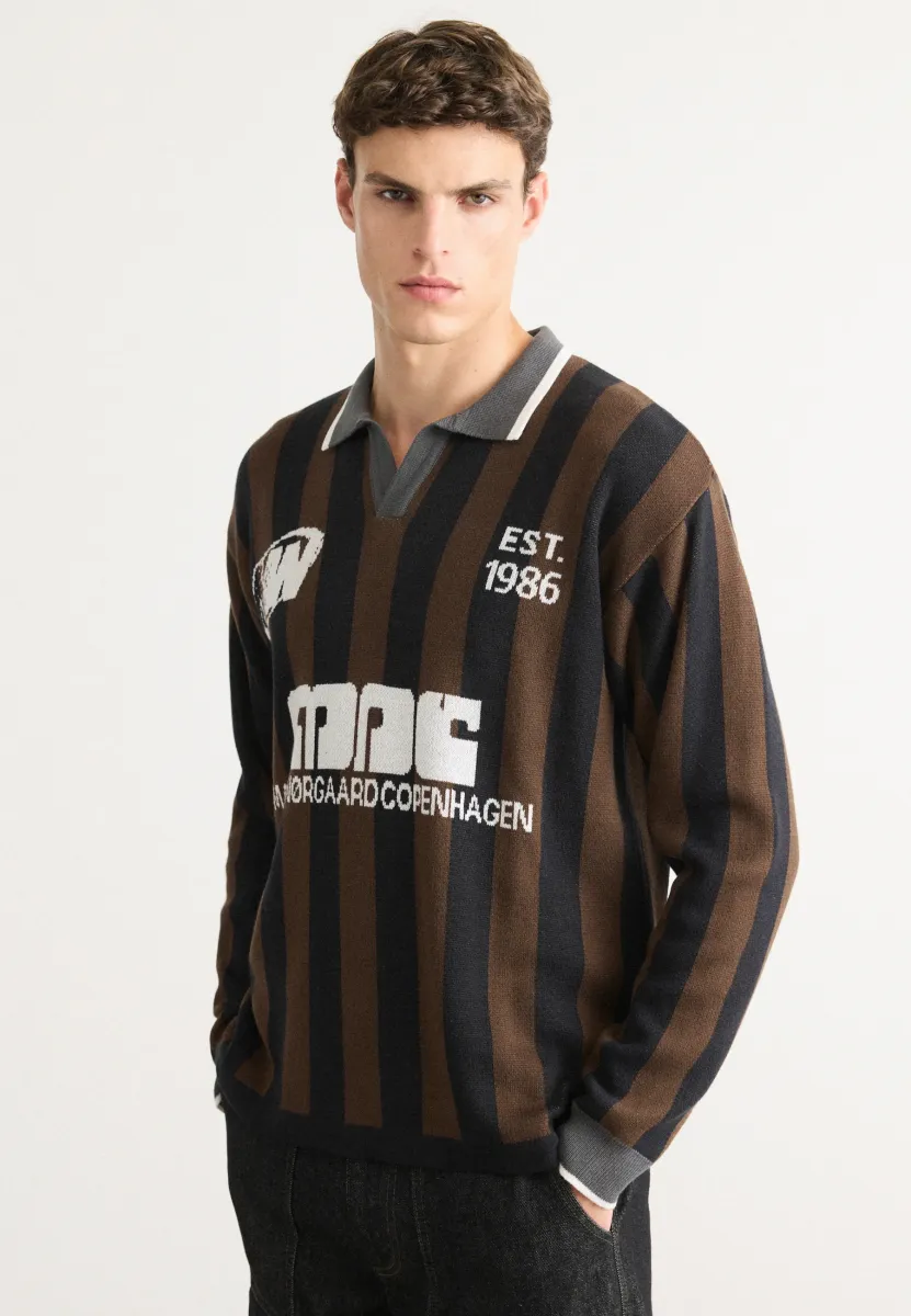 FANCY LIAM FOOTBALL - Strickpullover - black/demitasse