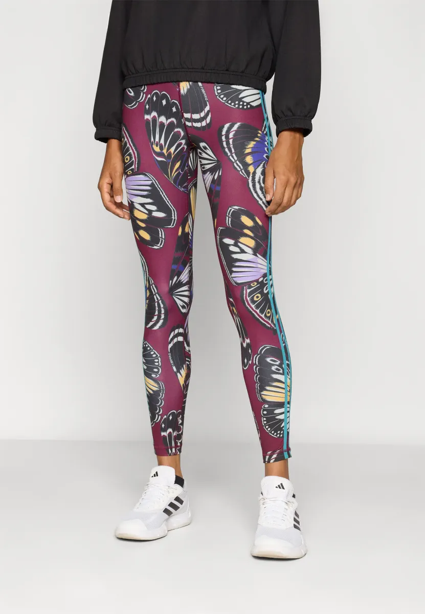 FARM LEGGINGS - Tights - black/amazon red/energy ink