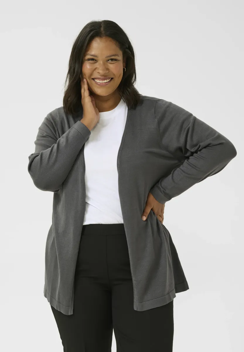 FARSIA - Strickjacke - black oyster