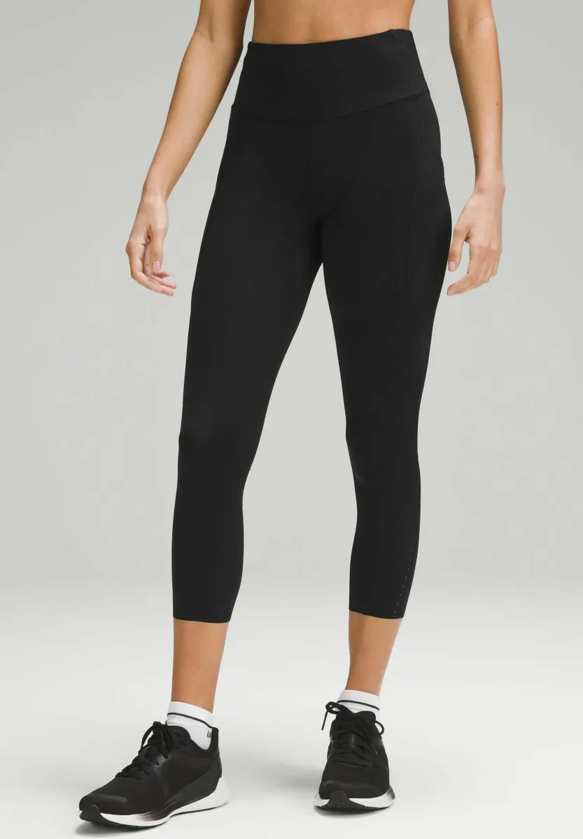 Fast and Free High-Rise Crop Pockets 58cm - Tights - black