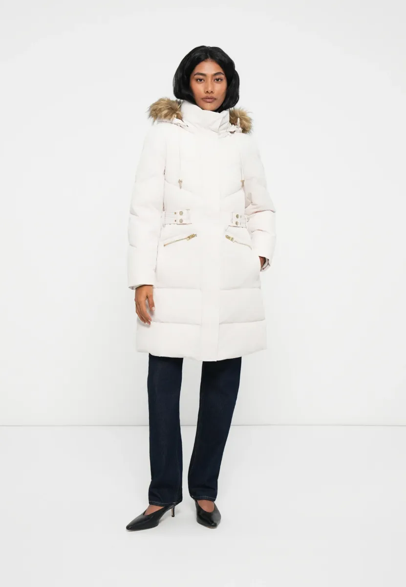FATEMA  BELTED PUFFER - Wintermantel - cream white