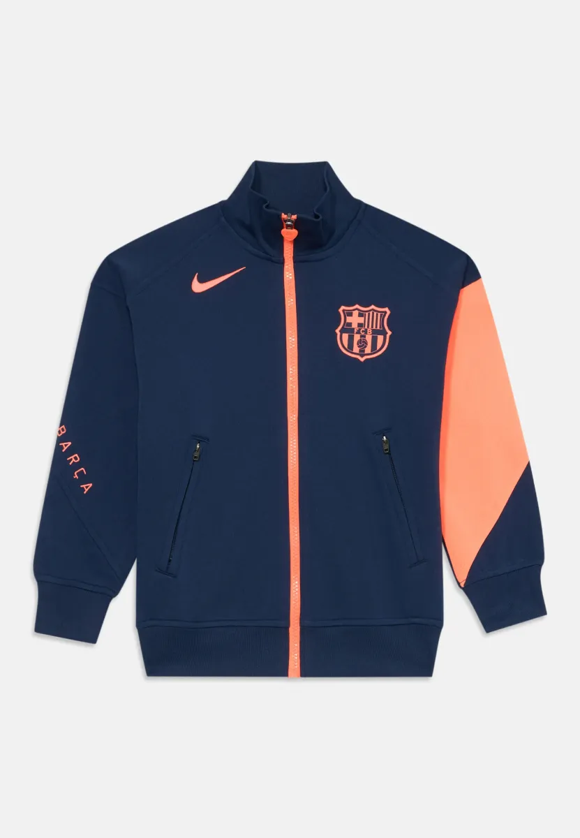 FC BARCELONA FBC JACKET UNISEX - Sweatjacke - midnight navy/bright mango