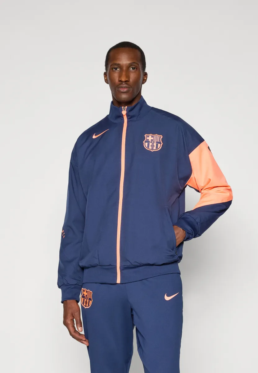 FC BARCELONA STRIKE THIRD ANTHEM JACKET - Vereinsmannschaften - midnight navy/bright mango